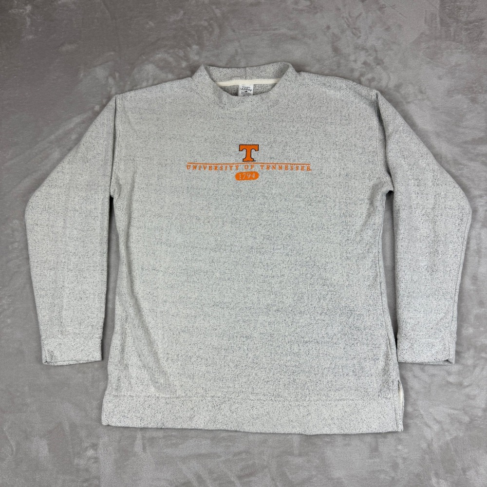 University of Tennessee Sweater Men XL Ivory College Mock Neck Pullover